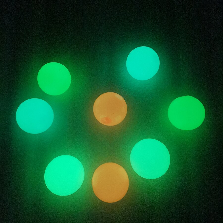 4 pz/set soffitto appiccicoso parete palle Fidget giocattoli Glow In The Dark Squishy Anti Stress sfere luminose estensibile morbido spremere
