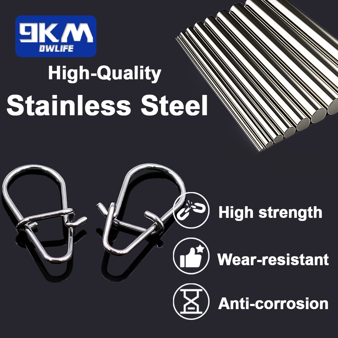 Fishing Snaps 50~200Pcs Fishing Clips Fast Crankbait Snaps Fishing Lures Connectors Saltwater Fishing Duo Lock Lure Stainless