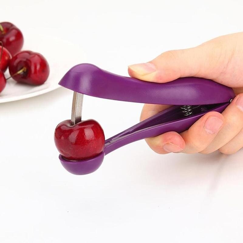 Purple Cherry Seed Remover Vegetable Fruit Olive Core Pit Kitchen Gadgets Accessories Remove Too