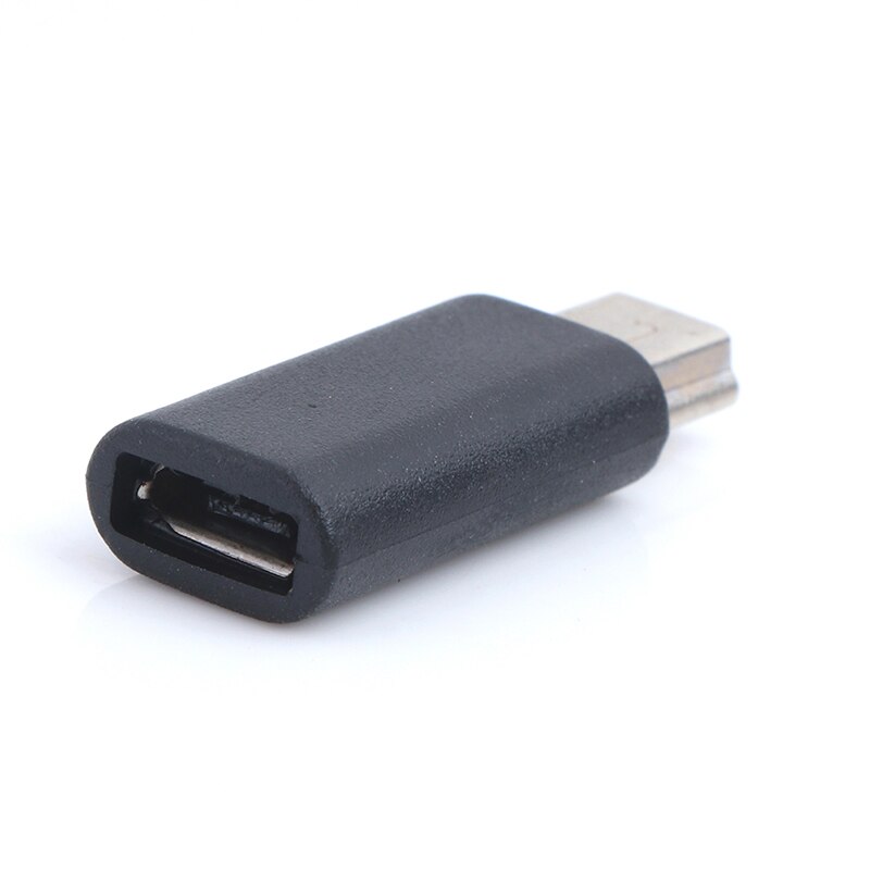 1 Pc Draagbare Zwart Micro Usb Female Naar Mini Usb Male Adapter Oplader Converter Adapter