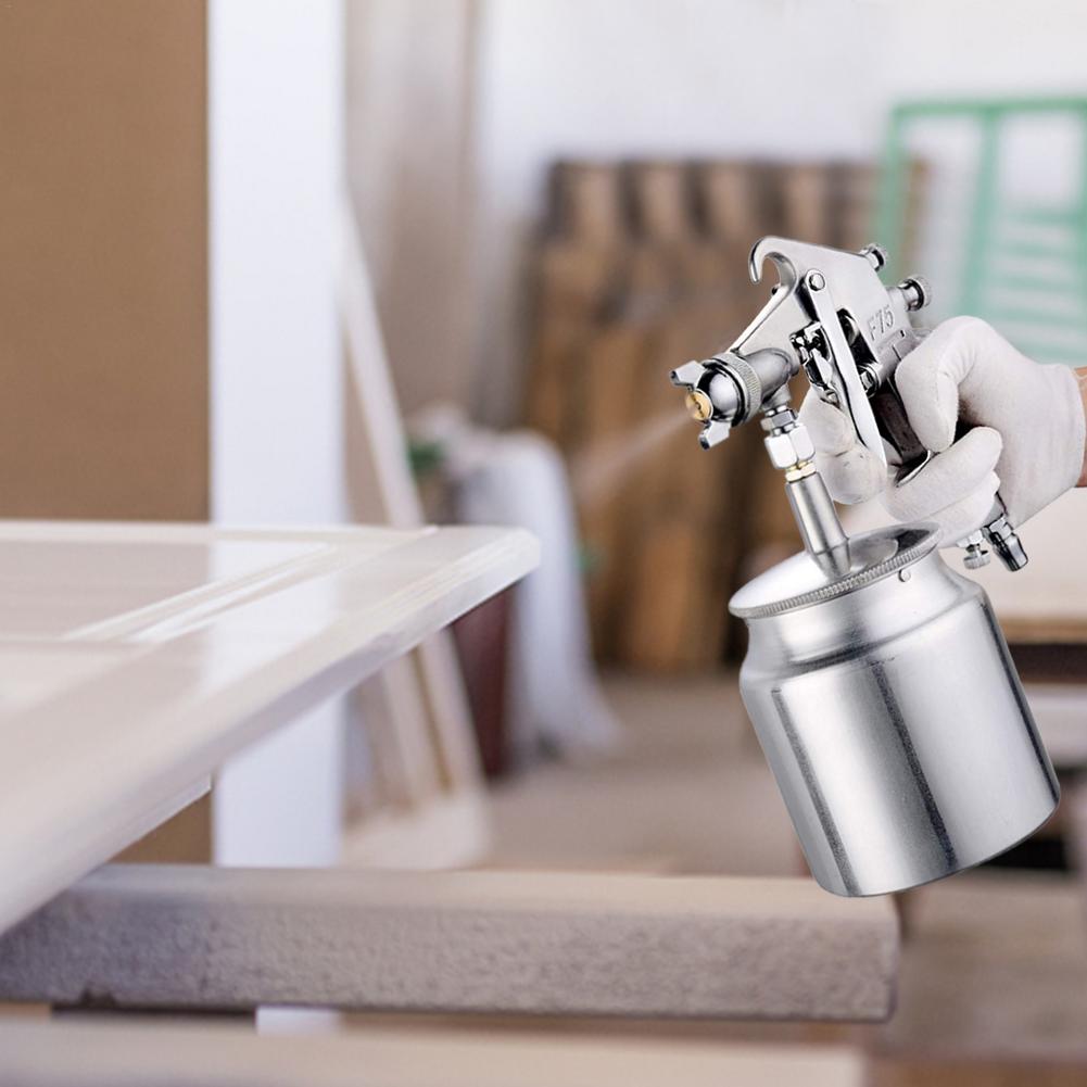 Silver Paint Sprayer HVLP Spray Paint Machine With 1.5 Mm Nozzle Handle Easy To Clean Anti Friction Long Service Life Durable