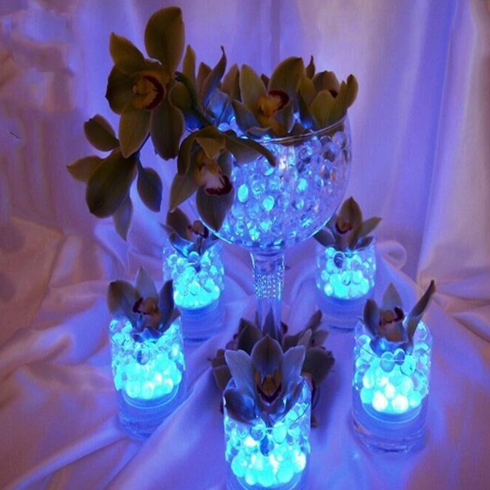 10pcs Battery Submersible LED Lights Waterproof Underwater Night Lamp Remote Controller Tea Light Vase Weeding Party Decor Light