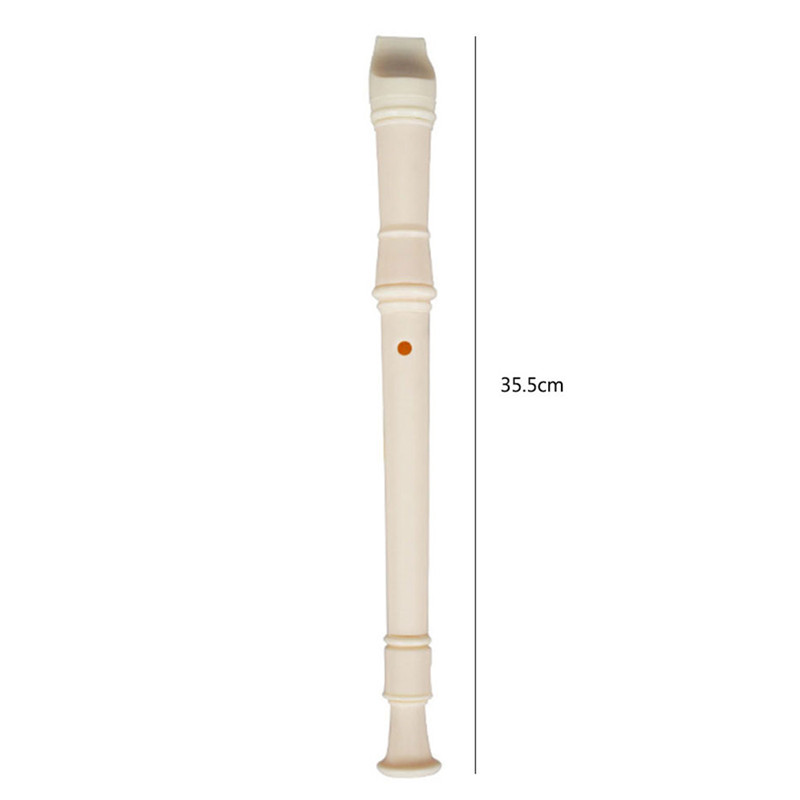 8 Holes ABS Resin Recorder With Cleaning Sticks Basic Musical Instrument School Student Beginner Musical Instrument: Beige