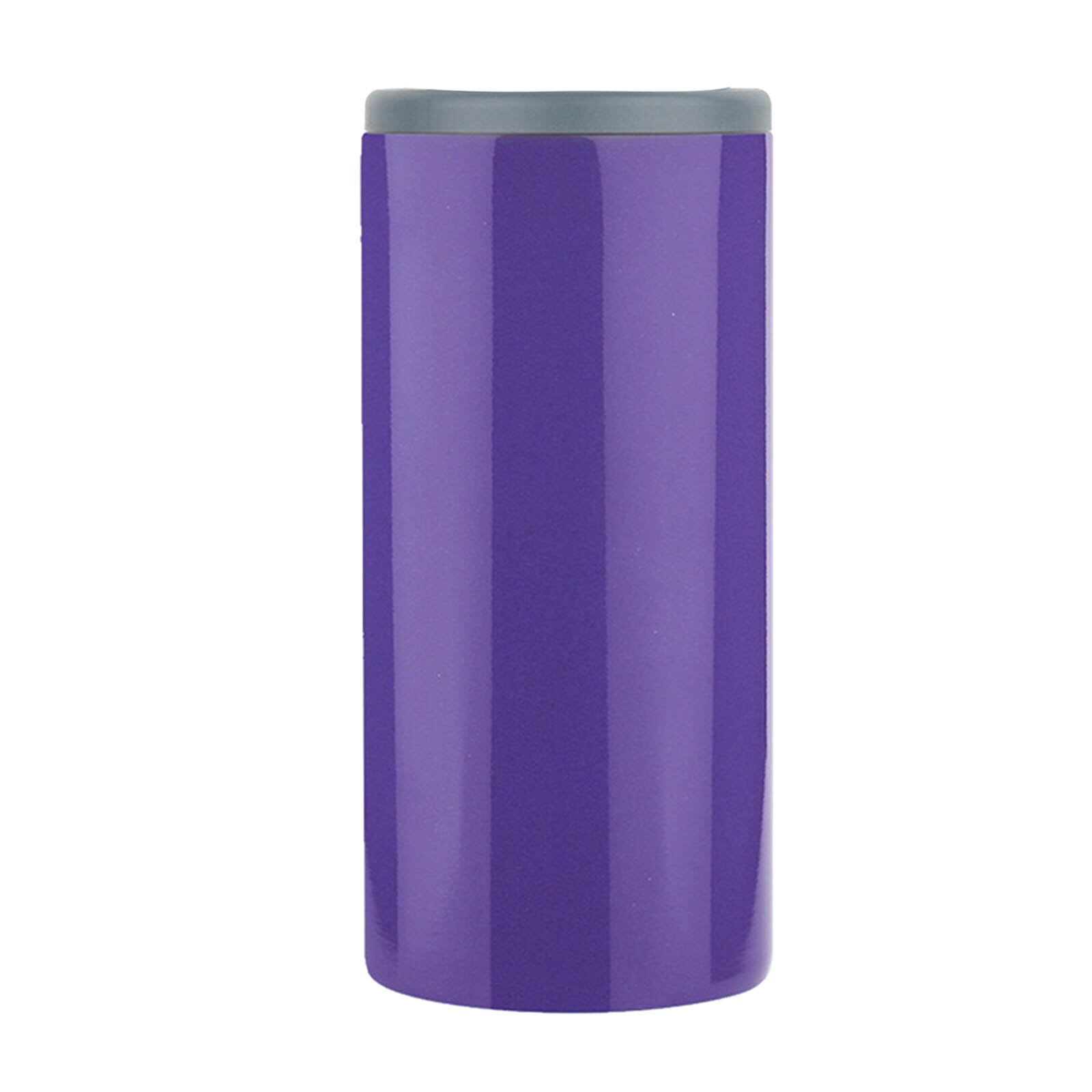 12oz Insulated Slim Can Stainless Steel Can Cooler for Slim Beer Insulated Can Cooler for Regular Cans,Tall Skinny Cans, Bottles: Purple 