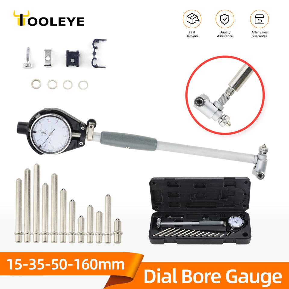50-160Mm Boring Dial Bore Gauge Dial Indicator Binnendiameter Gauge Meten Staaf Sonde Accessoires Micrometer Meten