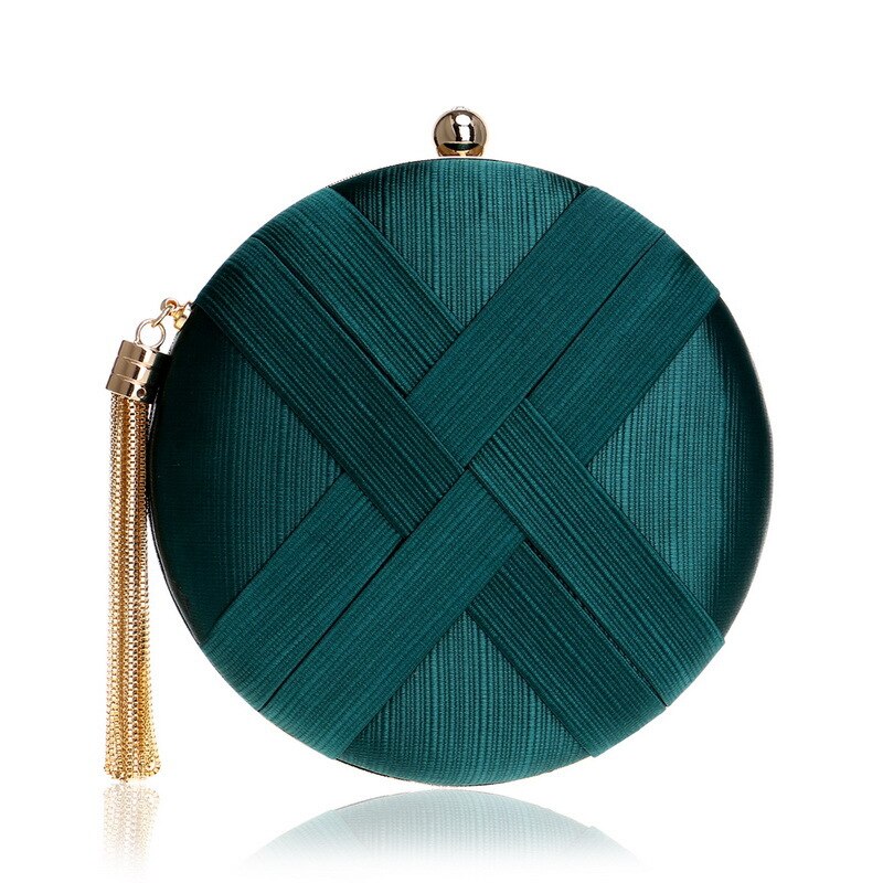 Luxe tas met kwastjes voor dames, schoudertas van leer, avondtas met ketting, messengertas en crossbodytas voor dames: Groente