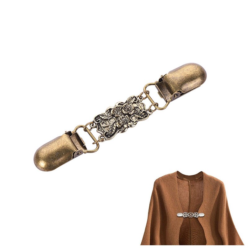 1pc kofta krage clips hållare dam klänningar sjal dekor glänsande kristall cape kappa spännen fästen spänne brosch klämma: 5 10 x 2.8cm