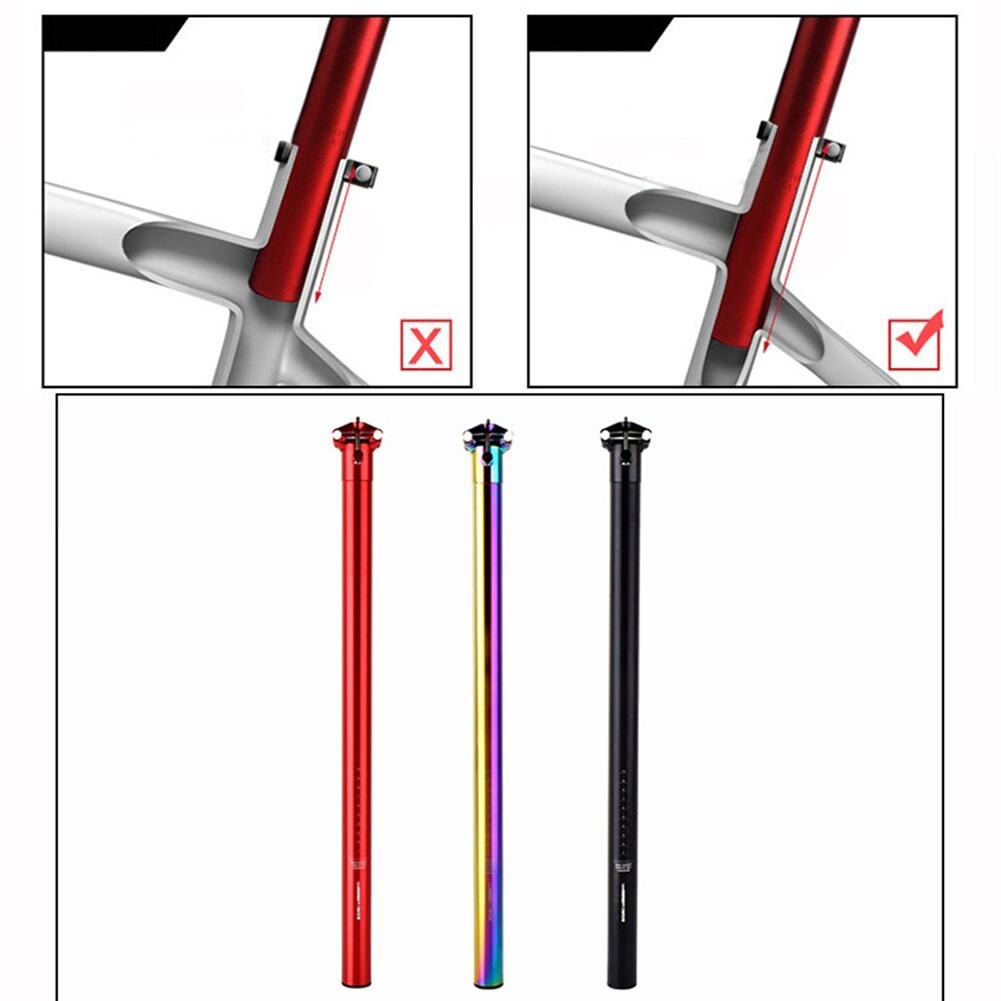 Tija de sillín de bicicleta plegable, aleación de aluminio, Urltra ligera, 31,8/33,9mm, 412