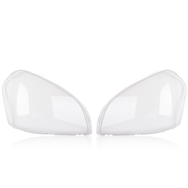 Lente de faro delantero de coche, Cubierta de policarbonato izquierda + derecha, pantalla de lámpara, carcasa brillante, apta para HYUNDAI TUCSON 2005, 2006, 2007, , , 2 uds.