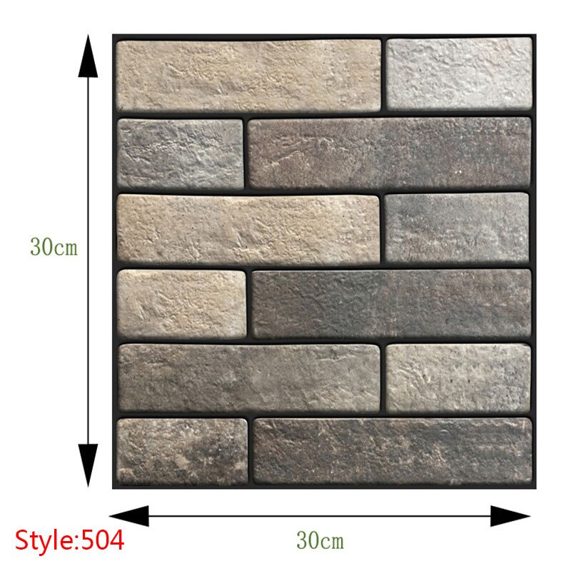 3d stereo fliser murstensvæg klistermærke boligindretning vandtæt selvklæbende pvc panel baggrund dekoration diy vægoverføringsbilleder: 504