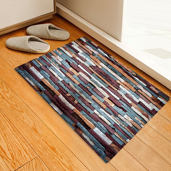 Tapis de sol de cuisine en Grain de bois ancre | Tapis de sol de porte, tapis antidérapant pour salon, couloir chambre à coucher, salle de bain, tapis de sol: 4 / 40 cm x 60 cm