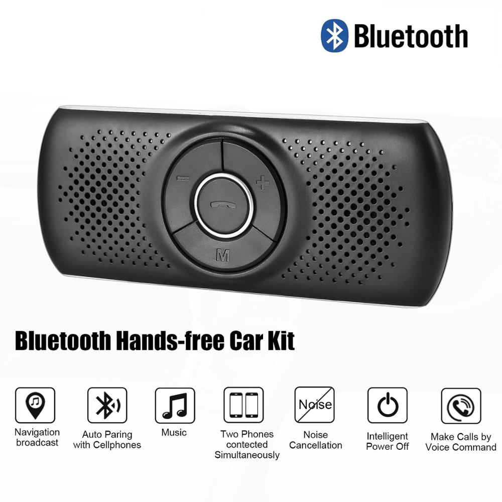 Bluetooth multifunctionele Bluetooth Car Speakerphone Bluetooth handsfree Carkit Ondersteuning SIRI Assistent MP3 Speler Adapter