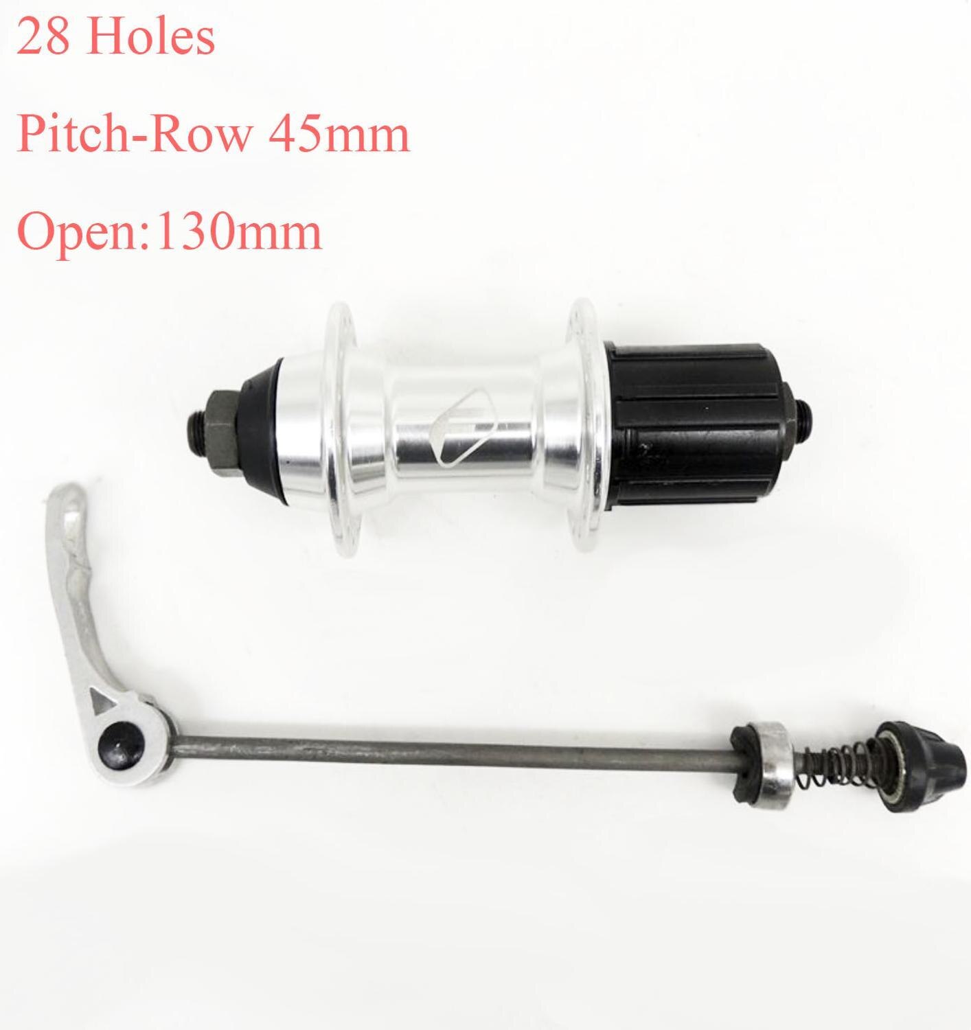 Road Bike Rear Hub 28/32/36Hole Mountain Bike Hub 8/9/10 Speed Cassette V Brake 130-135mm Bicycle Accessories: SliverA