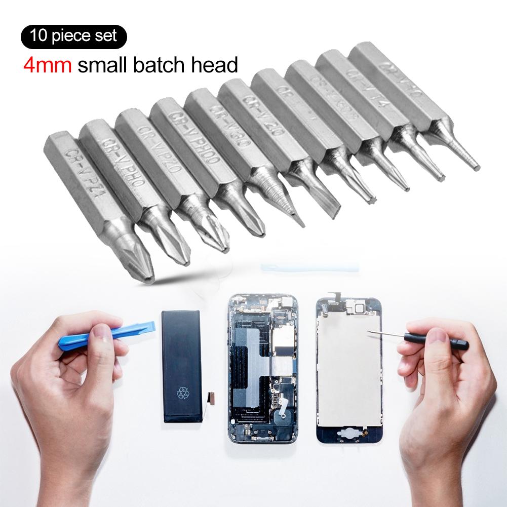 Durable Bits Portable Delicate 10pcs 4mm Torx Phillips Slotted Torx Bit Cross Screwdriver Bit Set Repair Tools