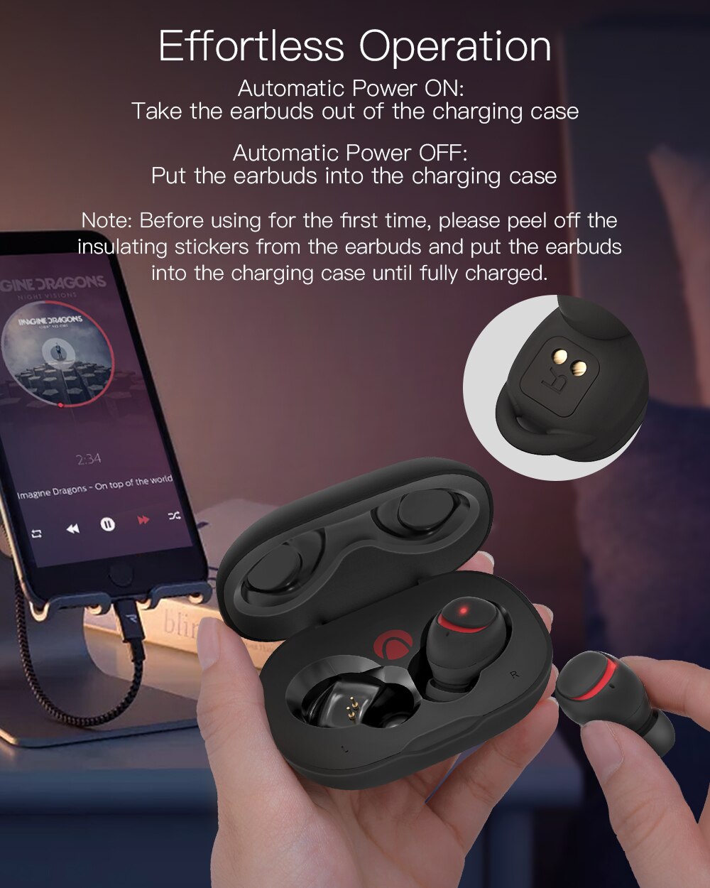 BlitzWolf écouteur brother AIRAUX Mini vrai sans fil bluetooth écouteur Hi-Fi stéréo étanche casque étui de charge en Stock