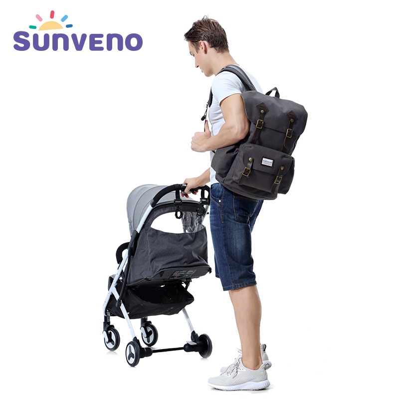 Sunveno Luiertas Multifunctionele Daddy Rugzak Luierzakken Voor Baby Care, Grote Capaciteit, stijlvol En Duurzaam