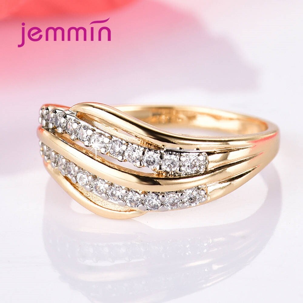 925 Sterling Silver Ring Cubic Zirconia Pave Setting Trendy Best Jewelry To An Engagement Gold Colour