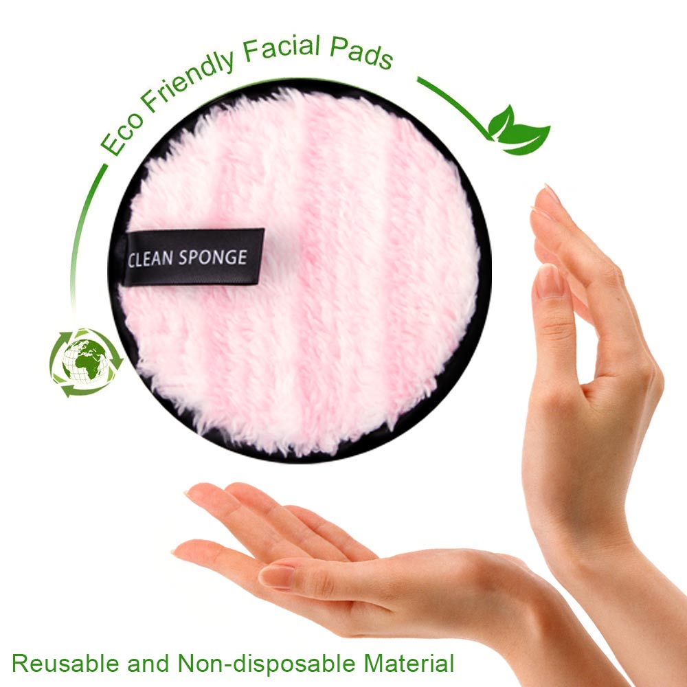 1/2 stk sminkefjerner klut gjenbrukbare makeup pads for alltid hudrensende bomull mikrofiber ansiktsvask håndkle make-up disk kosmetikk