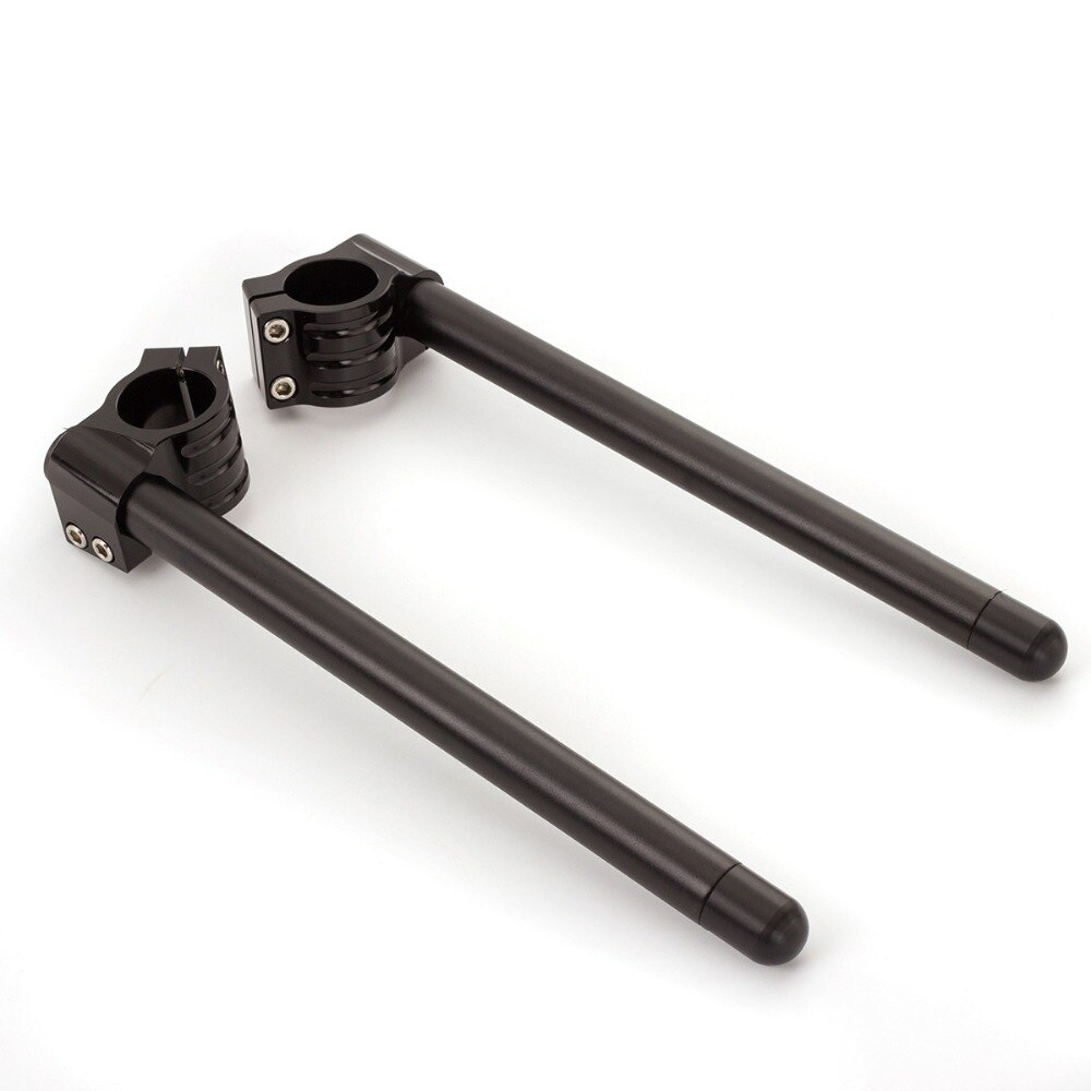 7/8'' 22mm Black Universal Motorcycle Riser Clip On ClipOns Handlebars Handle Bar Regular 30/32/33/35/36/37/38/40/41/45mm