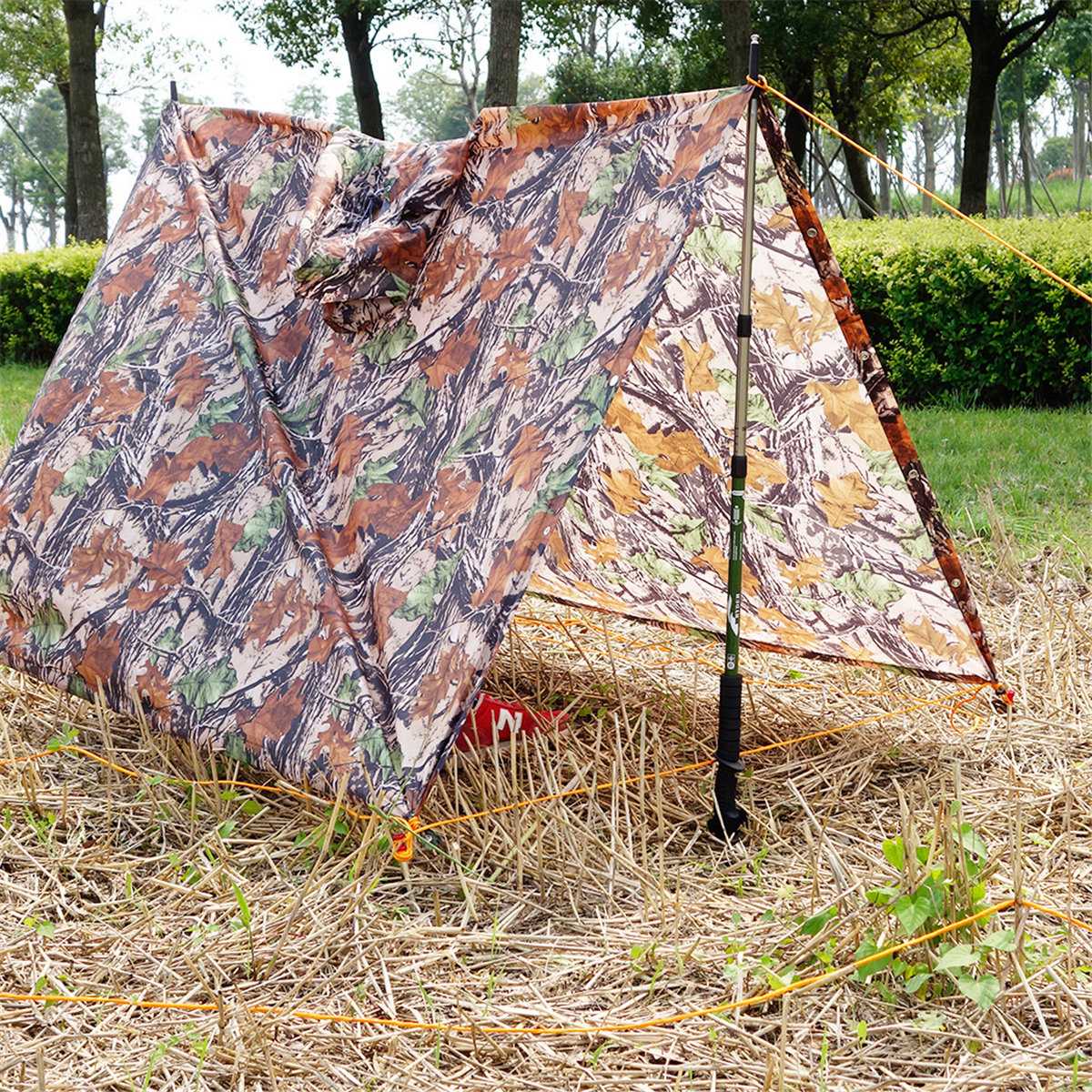 3 in 1 Portable Outdoor Camping Tent Mat Snow Camouflage Raincoat Hood Hiking Cycling Rain Cover Snowproof Waterproof Poncho