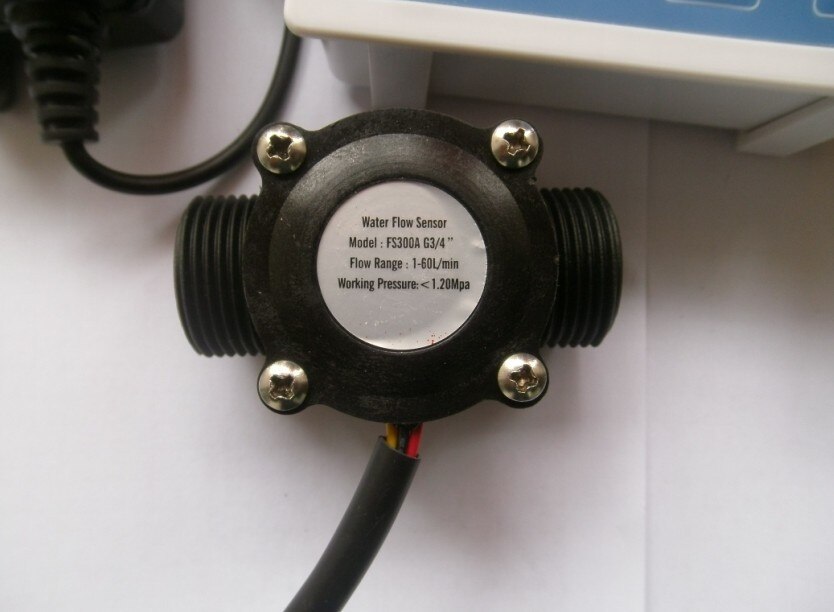 3/4&quot; Water Flow Control LCD Meter + Flow Sensor + Solenoid Valve