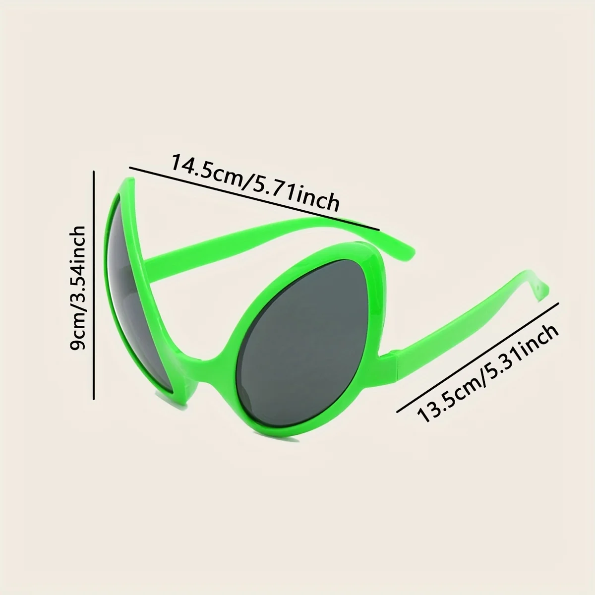 Lunettes de soleil extraterrestres drôles, accessoires de cosplay, costume d'Halloween, accessoires de fête, 1PC, 3PC, 5PC: vert clair