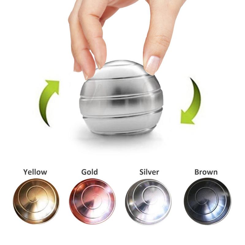 Desktop Decompressie Roterende Sferische Gyroscoop Kinetische Bureau Speelgoed Fidget Speelgoed Optische Illusie Vloeiende Vinger Speelgoed Voor Volwassen