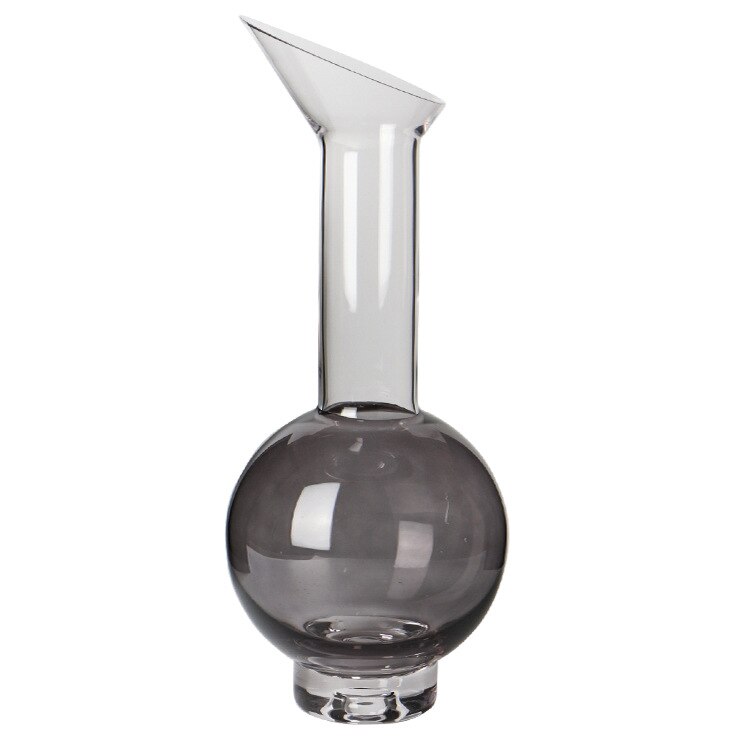 European Style Gradient Glass Cold Water Bottle Set, Light Luxury Smoky Gray Water Bottle Set, Red Wine Glass