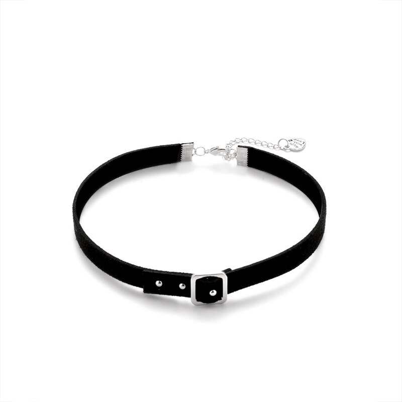 Collier ras du cou en cuir noir pour femmes, classique, Simple, mignon, style coréen, bijoux à la