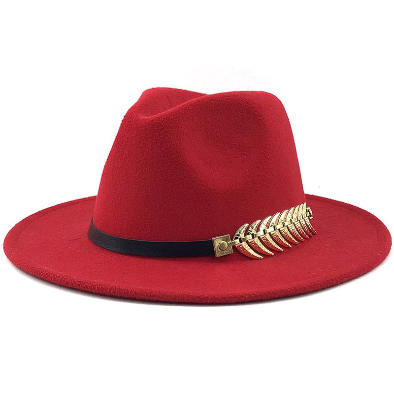 Specjalne kapelusze filcowe męskie kapelusze Fedora z paskiem kobiety Vintage Trilby czapki wełna Fedora ciepły jazzowy kapelusz Chapeau Femme Feutre Panaman kapelusz