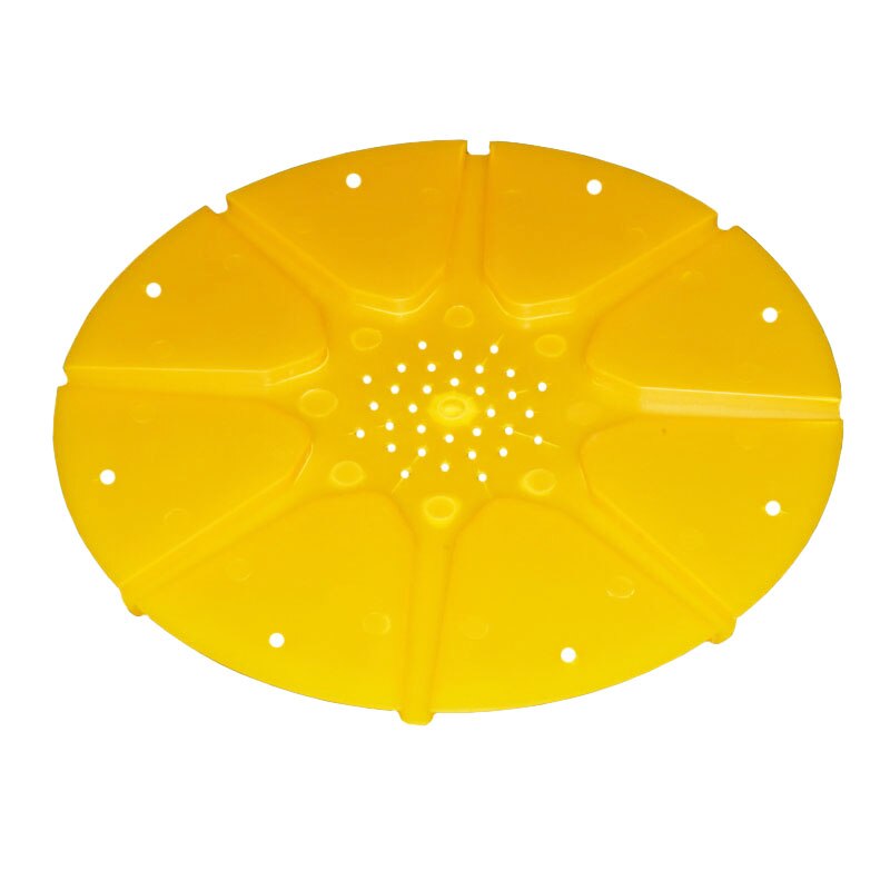 8 way circular door exit disc beehive door beekeeping equipment Bee flight control Yellow plastic anti-escape device 5 pcs