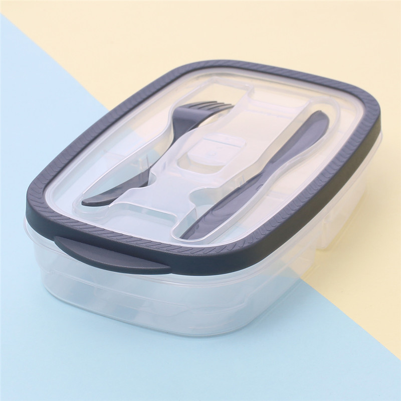 Plastic Bento Box Maaltijd Opslag Voedsel Prep Lunchbox 2 Compartiment Herbruikbare Microwavable Containers Home Lunchbox