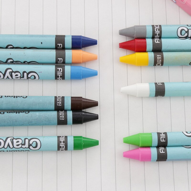 1 Set Wax Crayon Stick Kid Painting Drawing Sketching Art Tool 8/12/24 Colors