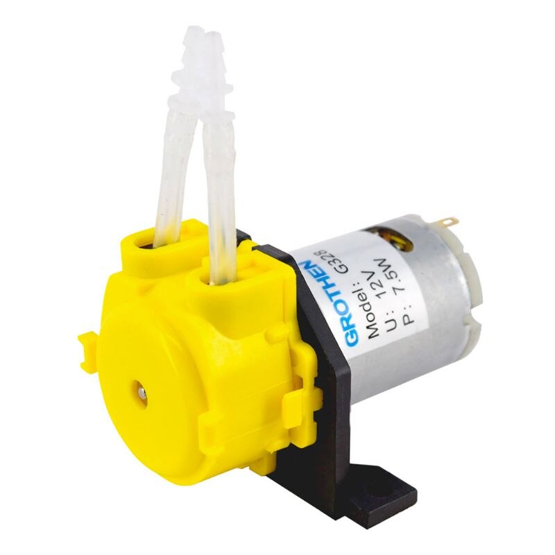 Q0KF 12V péristaltique bricolage Aquarium dosage chimique pompe tête de Tube: YELLOW