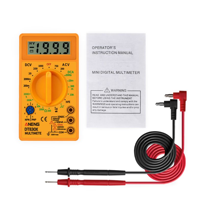 Multimètre numérique, voltmètre, ammètre, ohmmètre, testeur de courant, DC10V ~ 1000V AC 750V