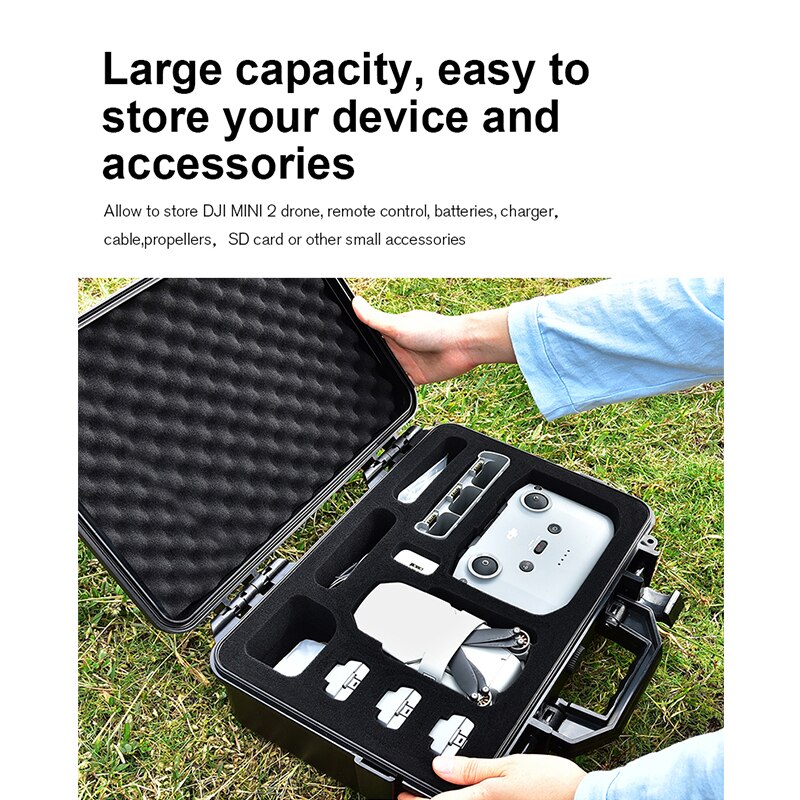 Voor Dji Mini 2 Case Waterdichte Opbergdoos Draagbare Veilig Draagtas Mavic Mini 2 Drone Afstandsbediening Accessoires
