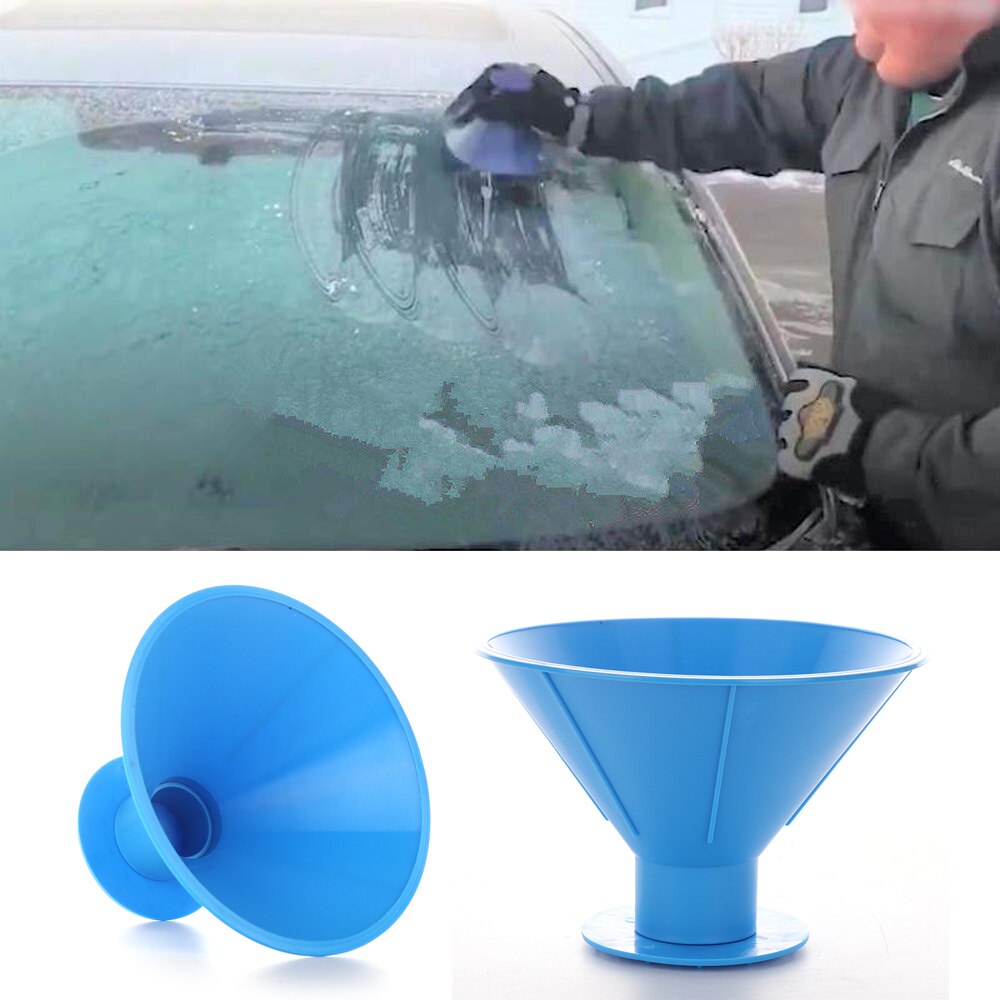 Auto Car Magic Window Windshield Car Ice Scraper Shaped Funnel Snow Remover Deicer Cone Deicing Tool Scraping ONE Round
