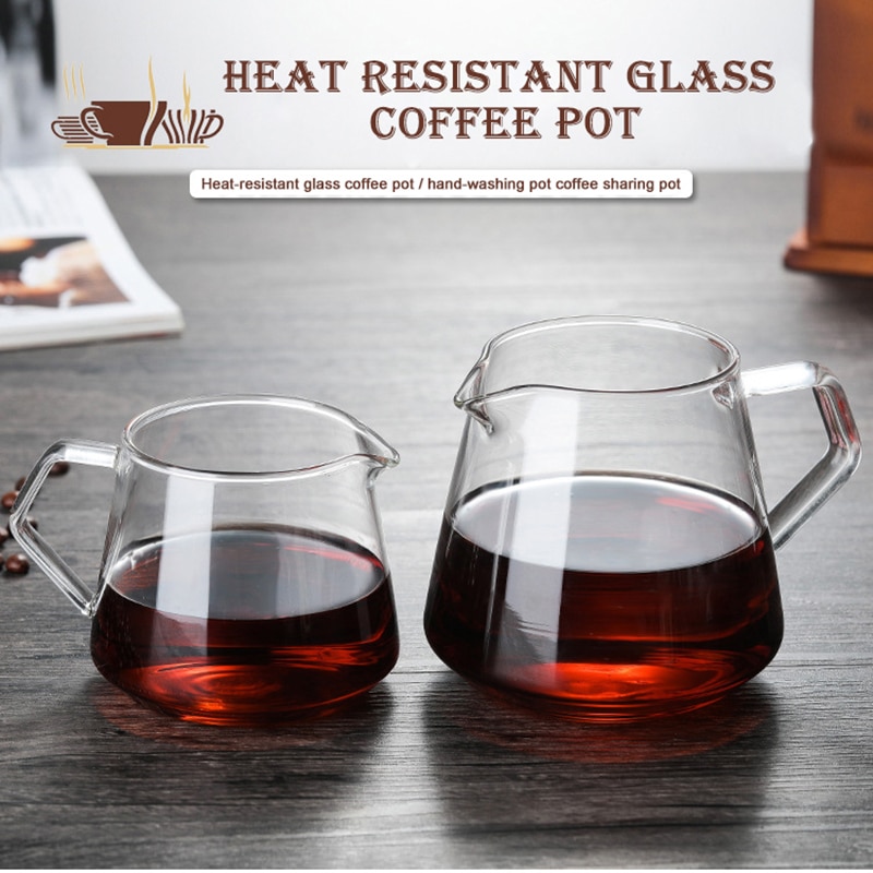 400ML-600ML Glass Coffee Sharing Pot Coffee Server Pour Out Decanter Home Brewing Cup Hand Made Coffee Maker Ice Drip Kettle^1