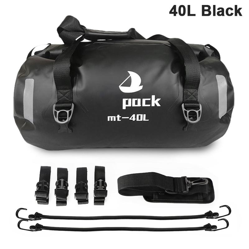 40/80L de natación bolsa seca impermeable bolso para Rafting al aire libre seco equipaje Roll Pack PVC Pack para la playa Kayak de buceo: Black-40L