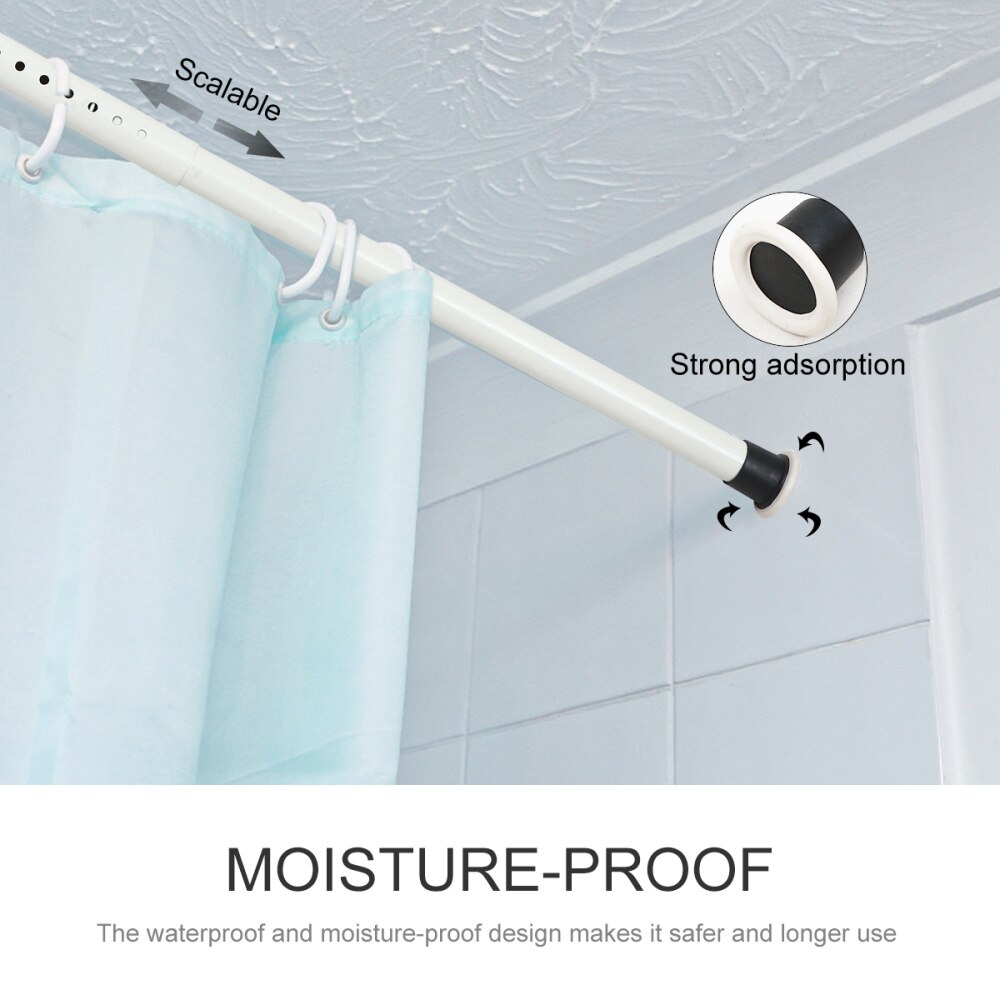 1pc Thicken Curtain Rod Multipurpose Tension Pole Punch Free Telescopic Rod