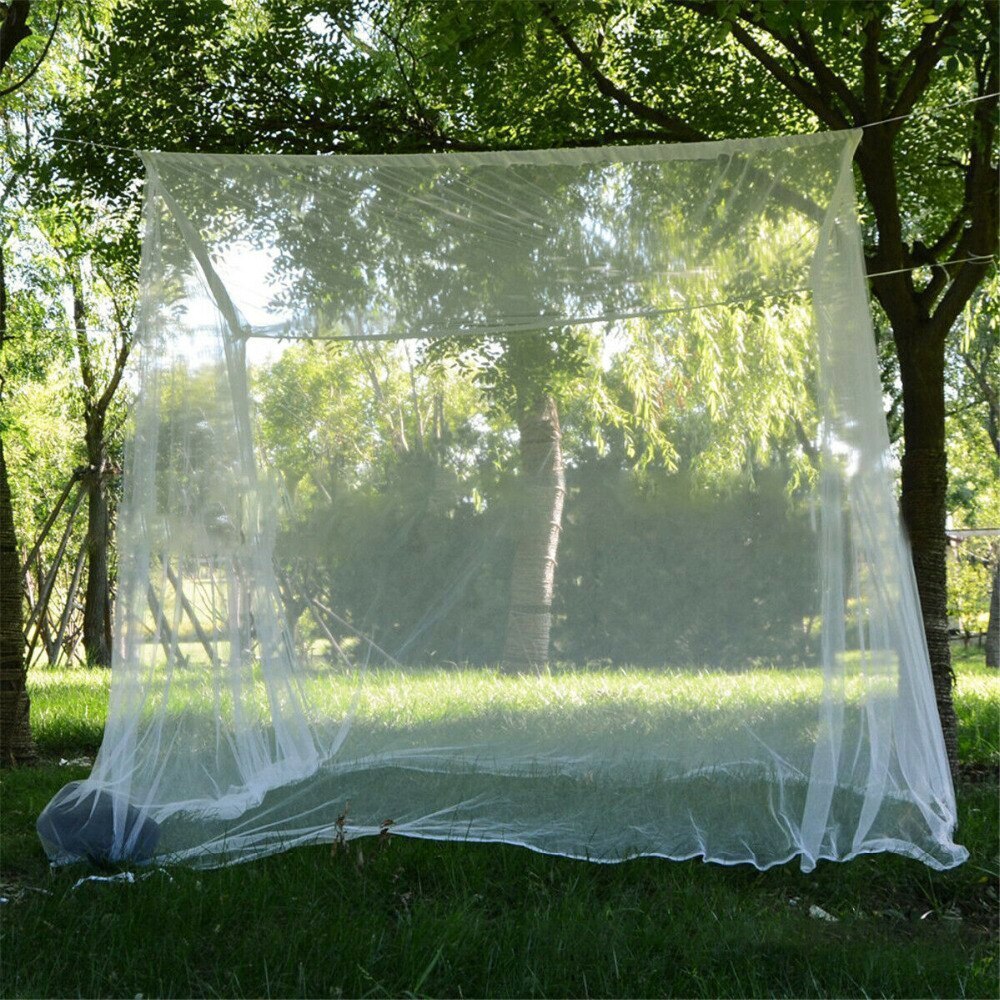 Enfant moustiquaire répulsif tente 200x200x180cm voyage Camping insecte rejeter 4 coin poste baldaquin lit rideau lit tente lit suspendu: Default Title