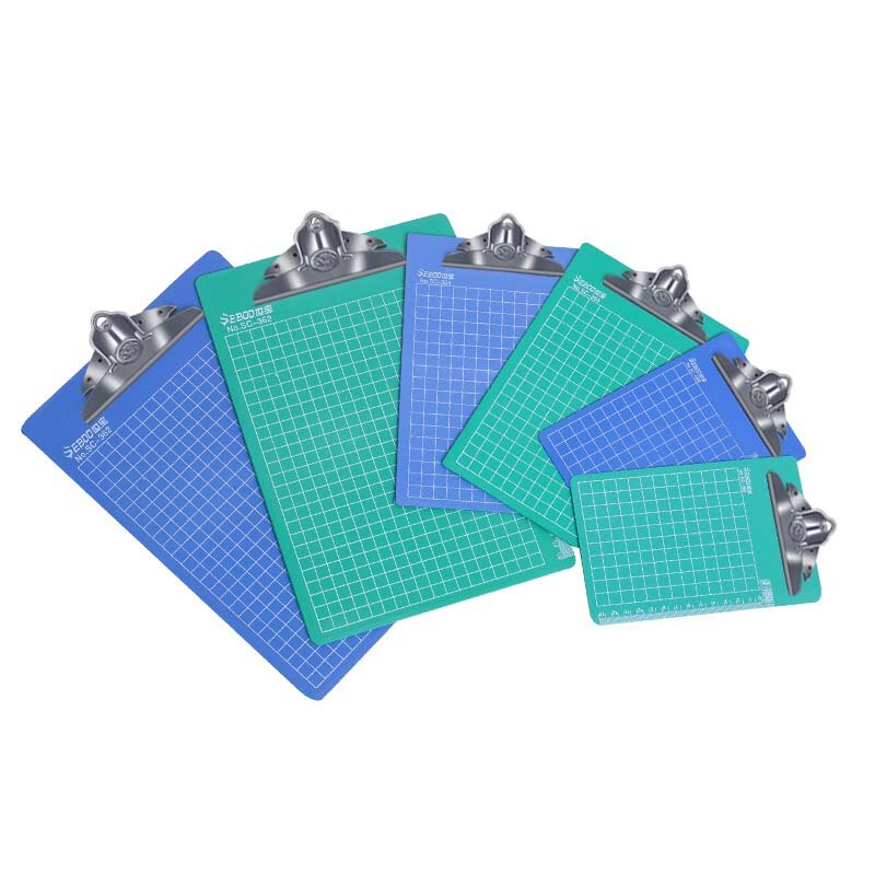 EZONE 1PC A4/A5/A6 Writing Clipboard Plastic File Clipboard Metal Clip Green/Blue Butterfly Clip Office Stationery