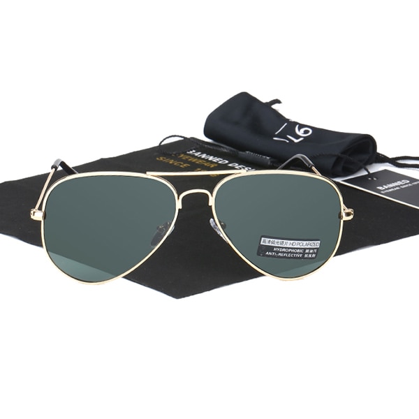 VERBODEN 1976 classic HD gepolariseerde metalen frame zonnebril klassieke vrouwen mannen feminin óculos vintage bril: dep green no case A1
