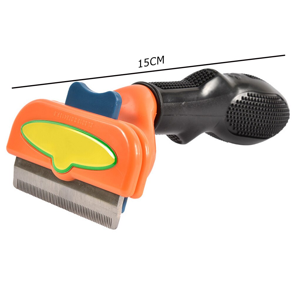 Perro mascota peine herramientas de aseo para perro removedor de pelo gato Limpieza del cabello productos para mascotas peine de eliminación de pelo para perros gatos: M