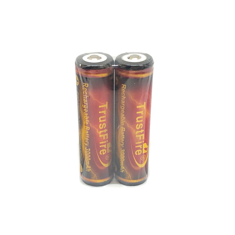 2pcs/lot TrustFire 18650 Golden Protected Battery 3.7V 3000mAh Rechargeable Lithium Batteries with PCB For Flashlights Torch