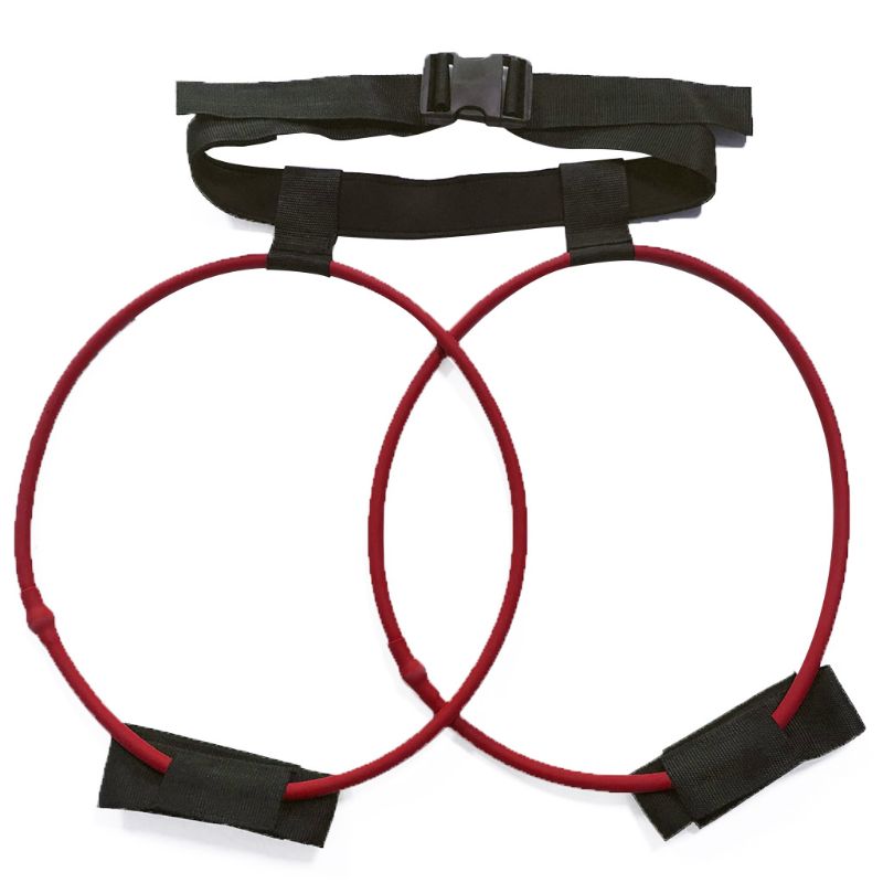 Resistance Band Leg Exerciser Elastic Training Pull Rope Sit-up Foot Chest Train XXUF: Red