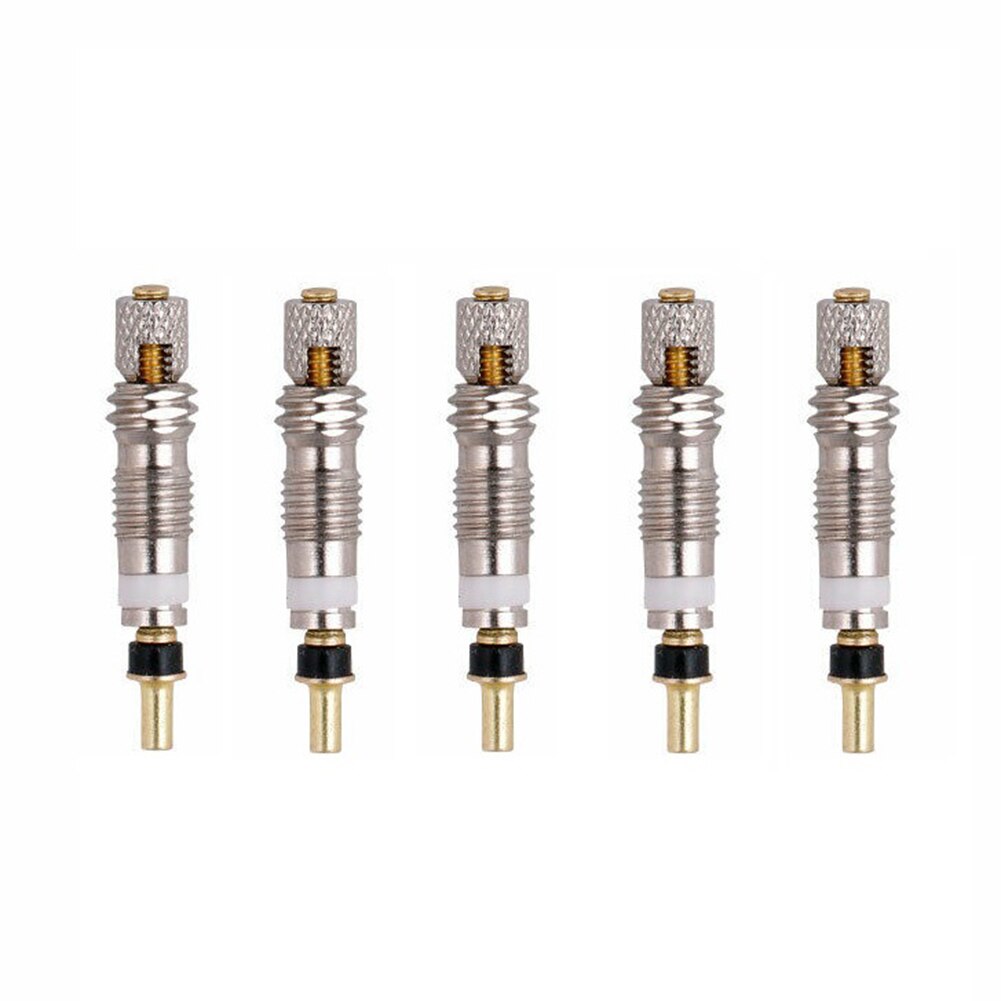 Lightweight Valve Cores with Tool Brass French Presta MTB Road Bike Repair Parts Easily Installation Personal Bicycle Parts: 5PCS A