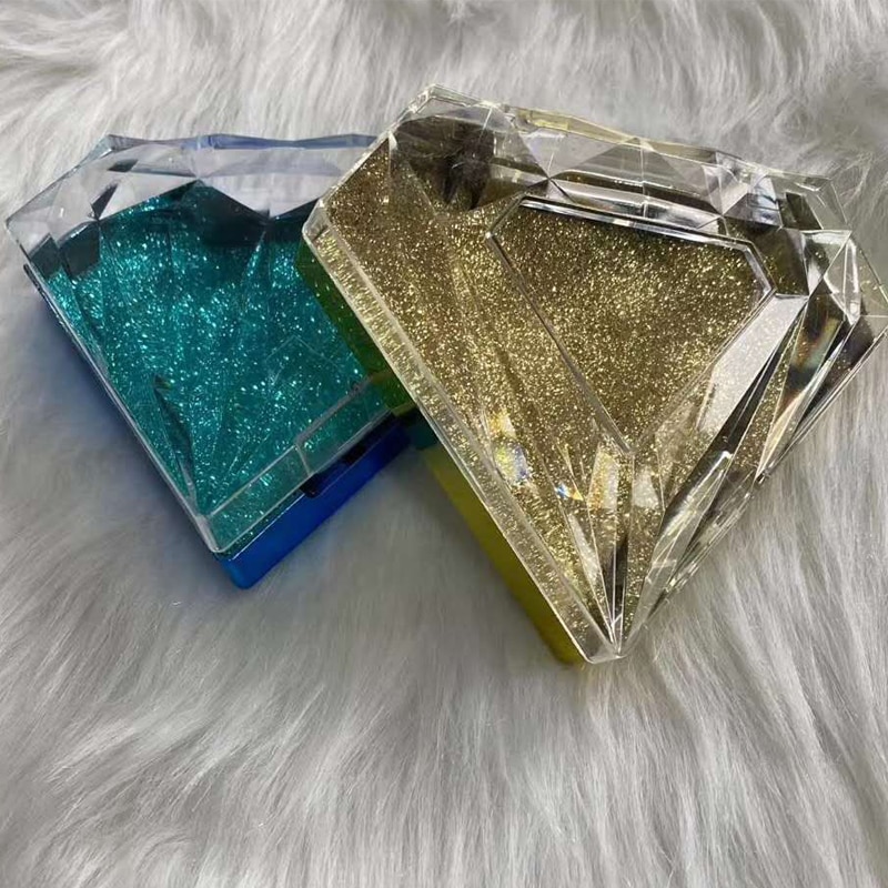 10/20/30/50 pcs Crystal Clear Lash Box for 25mm Dramatic Mink Lashes Empty Clear diamond Lashes Packaging