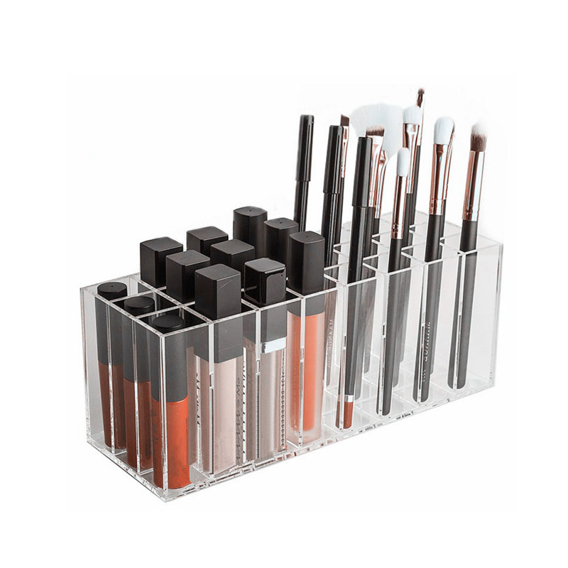 Akryl lipgloss holder 24 slots læbestift boks display stand diverse opbevaring boks kosmetisk makeup organizer holder