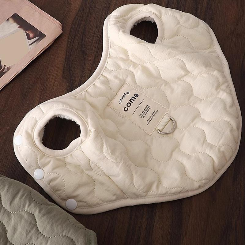 Abrigo de invierno para mascotas, ropa para clima frío, ropa cálida para perros con orificio para arnés incorporado, ropa para mascotas, chaleco de nieve acogedor